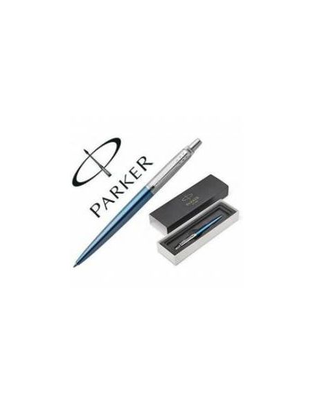 Boligrafo Parker Jotter Acero + Azul + Bloc Expositor De 9 Sets Regalo