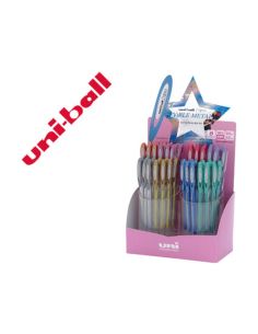 Boligrafo Uni Ball Um-120 Signo 0,7 Mm Tinta Gel Expositor De 48 Colores Metalizados
