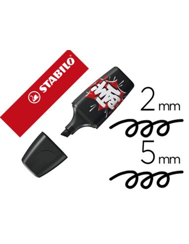 Rotulador Stabilo Boss Mini Fluorescente By Snooze One Negro