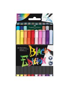 Rotulador Faber Castell Edicion Black Punta De Pincel Caja De 20 Unidades Colores Surtidos