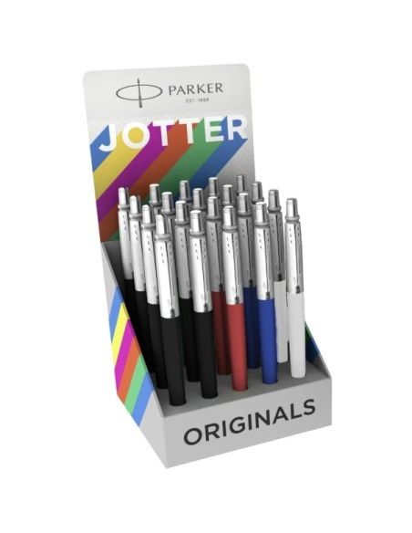 Boligrafo Parker Jotter Originals Recycled Clasico Expositor 20 Unidades Con 5 Colores Surtidos