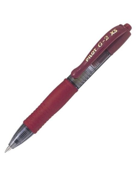 Boligrafo Pilot G-2 Pixie Burdeos Tinta Gel Retractil Sujecion De Caucho
