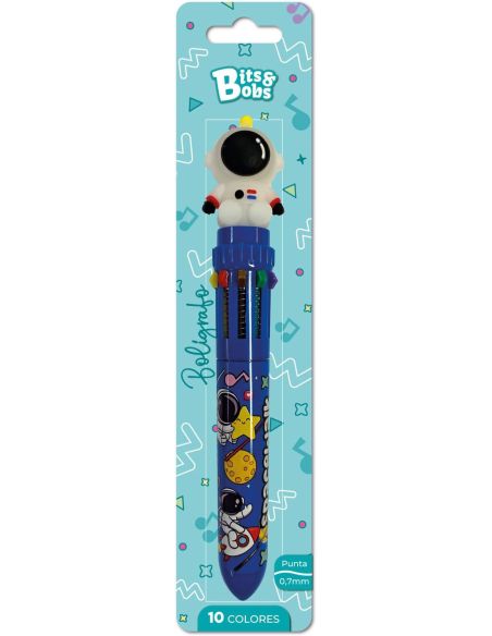 Boligrafo 10 Colores Tinta Aceite 0,7Mm Astronauta
