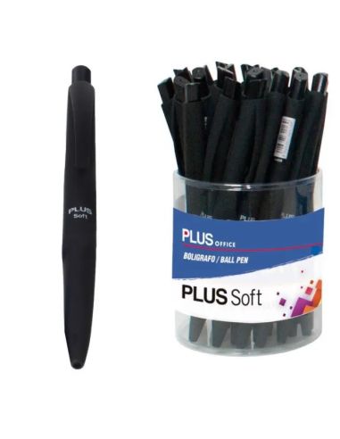 Bolígrafo Tinta Fluida Viscosa Plus Soft Negro