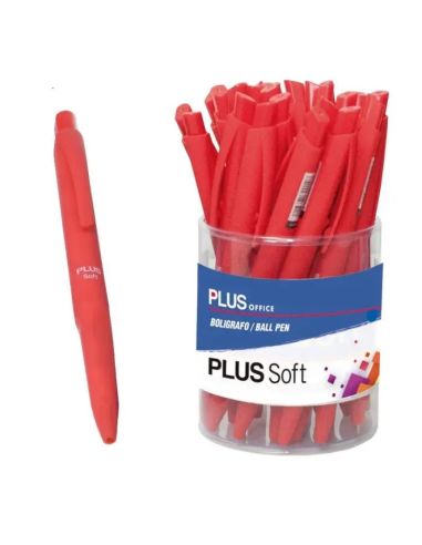 Bolígrafo Rojo Tinta Fluida Viscosa Plus Soft