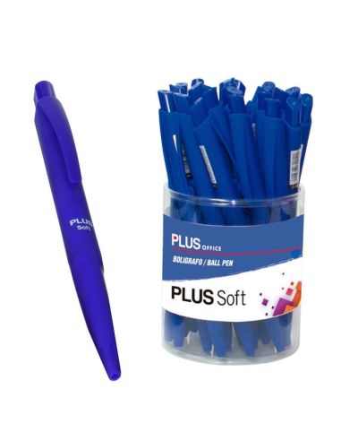 Bolígrafo Azul Tinta Fluida Viscosa Plus Soft