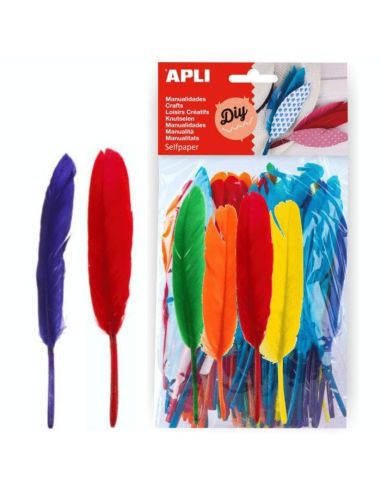 Plumas De Colores 100 Unidades
