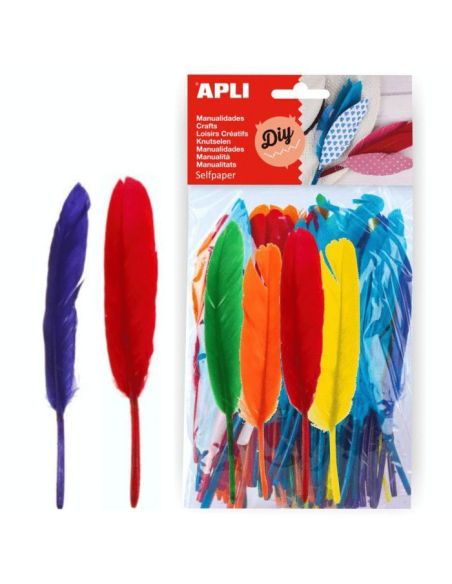 Plumas De Colores 100 Unidades