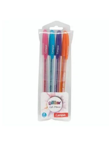 Bolígrafo Tinta Gel Campus Gel Pen Glitter Colores Surtidos Bolsa /4 Ud.