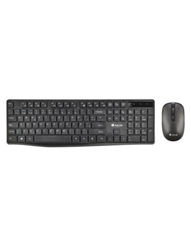 Set Teclado Y Raton Ngs Hype Kit Inalambrico Color Negro