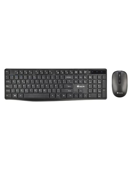 Set Teclado Y Raton Ngs Hype Kit Inalambrico Color Negro