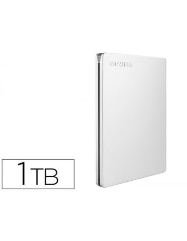 Disco Duro Externo Toshiba Canvio Slim Hdd 2,50" 5.000 Mbit/S Usb 3.0 1 Tb Color Blanco|Libreriasalesiana