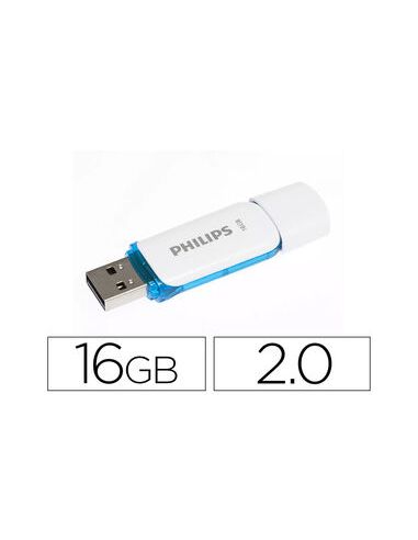 Memoria Usb Philips Flash Usb 2.0 16Gb Snow Blue