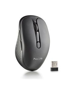 Raton Ngs Evo Rust Optico 800/1200/1600 Dpi Inalambrico 5 Botones Teclas Silenciosas Receptor Usb 2,4 Ghz Negro