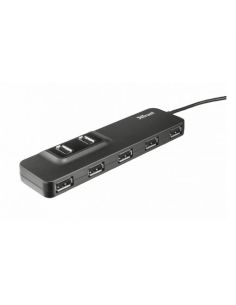 Hub Usb 2.0 Trust Oila 7 Puertos Incluye Adaptador Corriente
