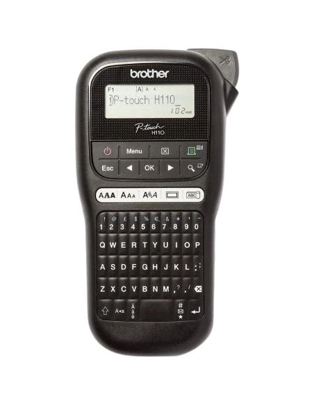 Rotuladora Brother Pth110 Termica Pantalla Lcd Teclado Qwerty Velocidad 20 Mm/S Ancho Maximo Cinta 12 Mm