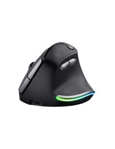 Raton Trust Bayo Ergo Optico Inalambrico Eco 6 Botones 800/1200/1600/2000/2400 Dpi Usb 2.0 Color Negro