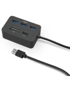 Hub Nox Con Lector De Tarjetas 3Xusb 3.0 Color Negro