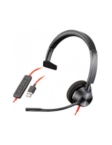 Auricular Plantronics Blackwire 3310 Diadema Monoaural Cable Usb-A Con Microfono