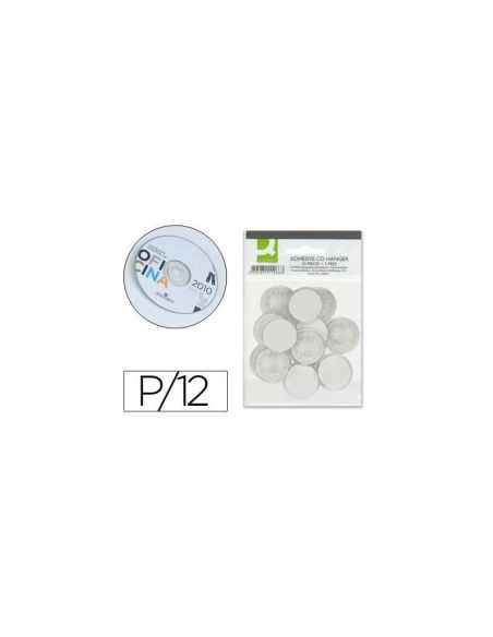 Soporte Para Cd Q-Connect Adhesivos -Bolsa De 12 Unidades