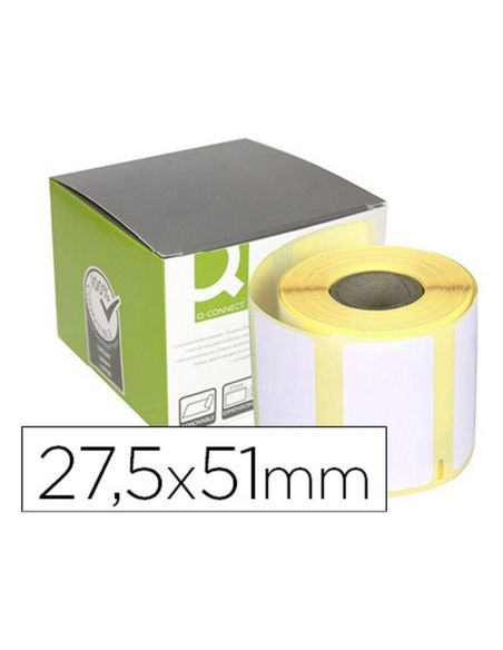 Etiqueta Adhesiva Removible Q-Connect Kf18534 Compatible Dymo 11355 Tamaño 27,5X51 Mm Caja Con 500 Etiquetas