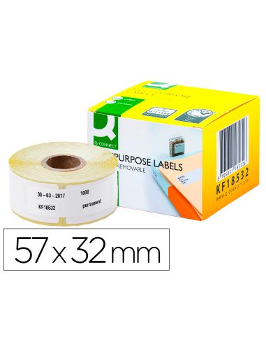 Etiqueta Adhesiva Removible Q-Connect Kf18532 Compatible Dymo 11354 Tamaño 57X32 Mm Caja Con 1000 Etiquetas