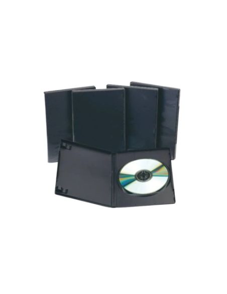 Caja Dvd Q-Connect -Con Interior Negro -Pack De 5 Unidades