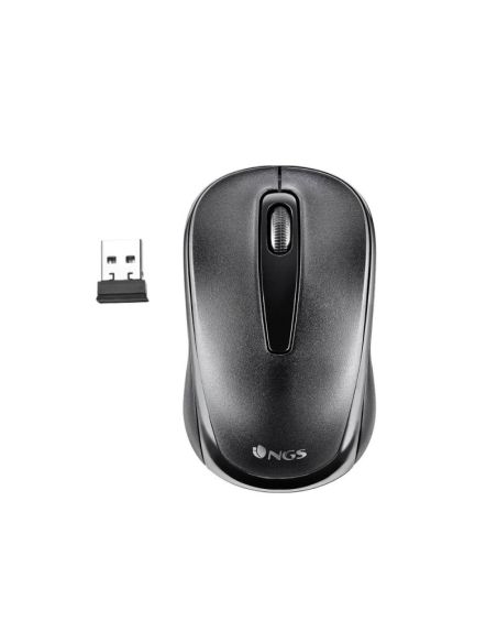 Raton Ngs Easy Gamma Optico 1200 Dpi Inalambrico Receptor Usb 2,4 Ghz Color Negro