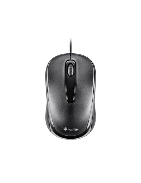 Raton Ngs Easy Delta Optico Con Cable 1200 Dpi Receptor Usb 2 Botones Ambidiestros Color Negro