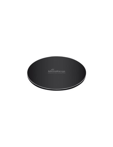 Cargador Inalambrico Mediarange Para Smartphones Compatible Carga Rapida Qi Color Negro