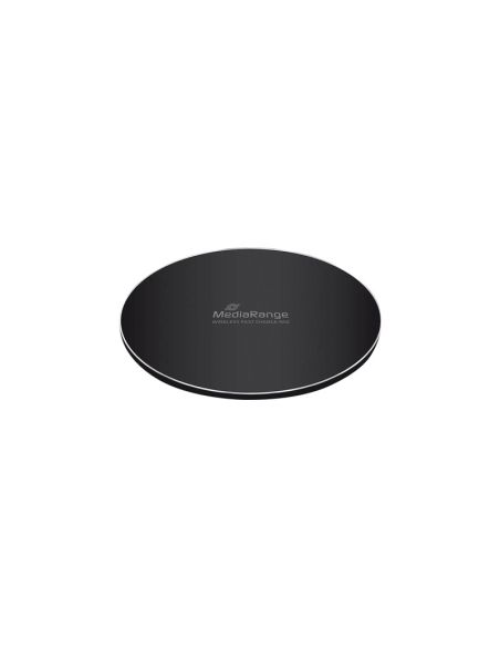Cargador Inalambrico Mediarange Para Smartphones Compatible Carga Rapida Qi Color Negro