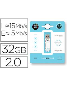 Memoria Usb Tech On Tech Serie Profesional Tech White 32 Gb