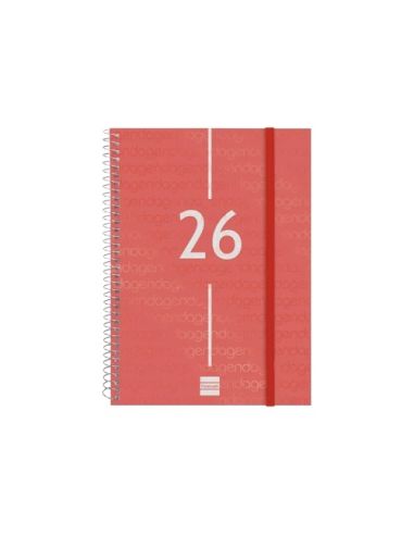 Agenda Espiral Year 2026 Rojo