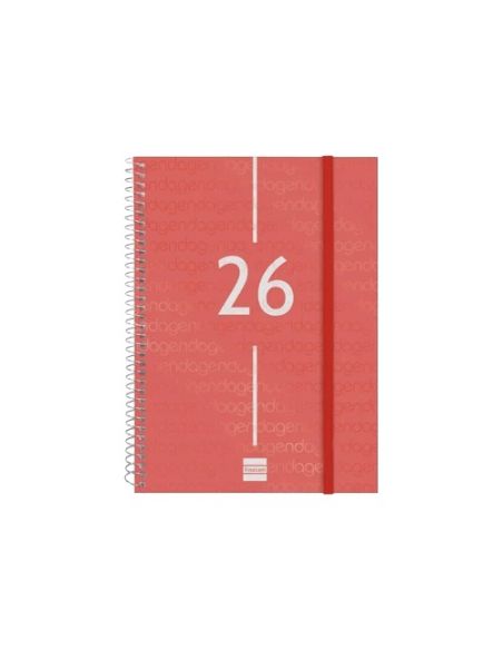 Agenda Espiral Year 2026 Rojo