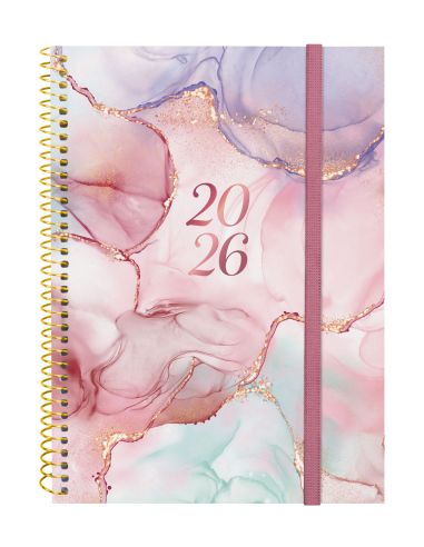 Agenda Finocam Design E10 - 155X212 Mm Semana Vista Horizontal 2026 Goldy