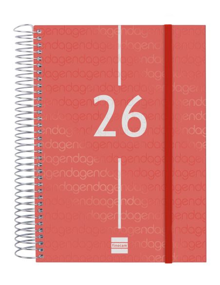 Agenda Finocam Year E10 - 155X212 Mm Dia Pagina 2026 Rojo