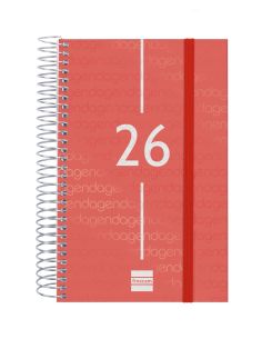 Agenda Finocam Year E5 - 117X181 Mm Dia Pagina 2026 Rojo