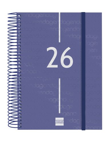 Agenda Finocam Year E5 - 117X181 Mm Semana Vista Horizontal 2026 Azul