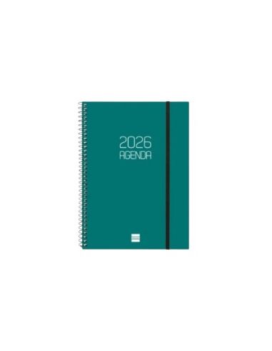 Agenda Finocam Opaque E9 - 94X171 Mm Semana Vista Horizontal 2026 Verde