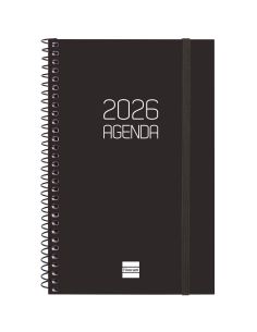 Agenda Finocam Opaque E5 - 117X181 Mm Semana Vista Horizontal 2026 Negro