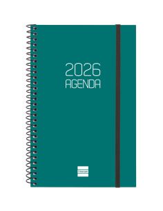 Agenda Finocam Opaque E5 - 117X181 Mm Semana Vista Horizontal 2026 Verde