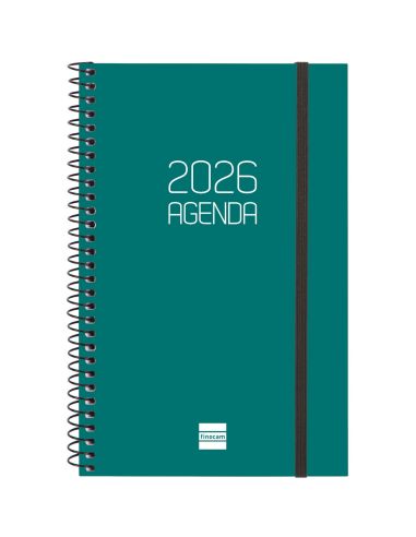 Agenda Finocam Opaque E5 - 117X181 Mm Semana Vista Horizontal 2026 Verde
