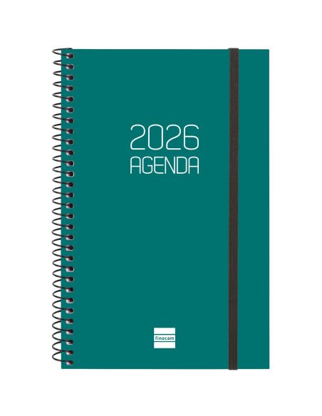 Agenda Finocam Opaque E5 - 117X181 Mm Semana Vista Horizontal 2026 Verde