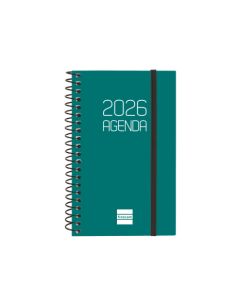 Agenda Finocam Opaque E3 - 79X127 Mm Semana Vista Horizontal 2026 Verde