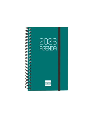 Agenda Finocam Opaque E3 - 79X127 Mm Semana Vista Horizontal 2026 Verde