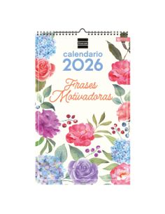 Calendario Pared Espiral 25X40 2026 Frases Motivadoras