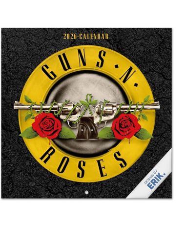 Calendario Anual 2026 Erik Pared 295 X 295 Mm Guns And Roses