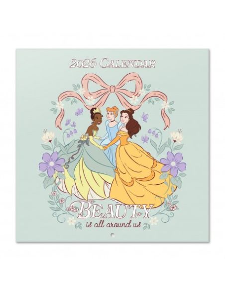 Calendario Anual 2026 Erik Pared 295 X 295 Mm Disney Princesas