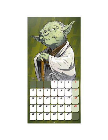 Calendario Anual 2026 Erik Pared 295 X 295 Mm Star Wars