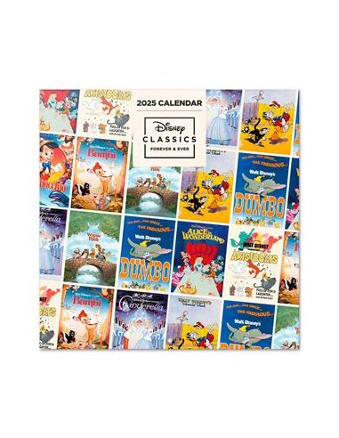 Calendario Anual 2025 Erik Pared 295 X 295 Mm Clásicos Disney